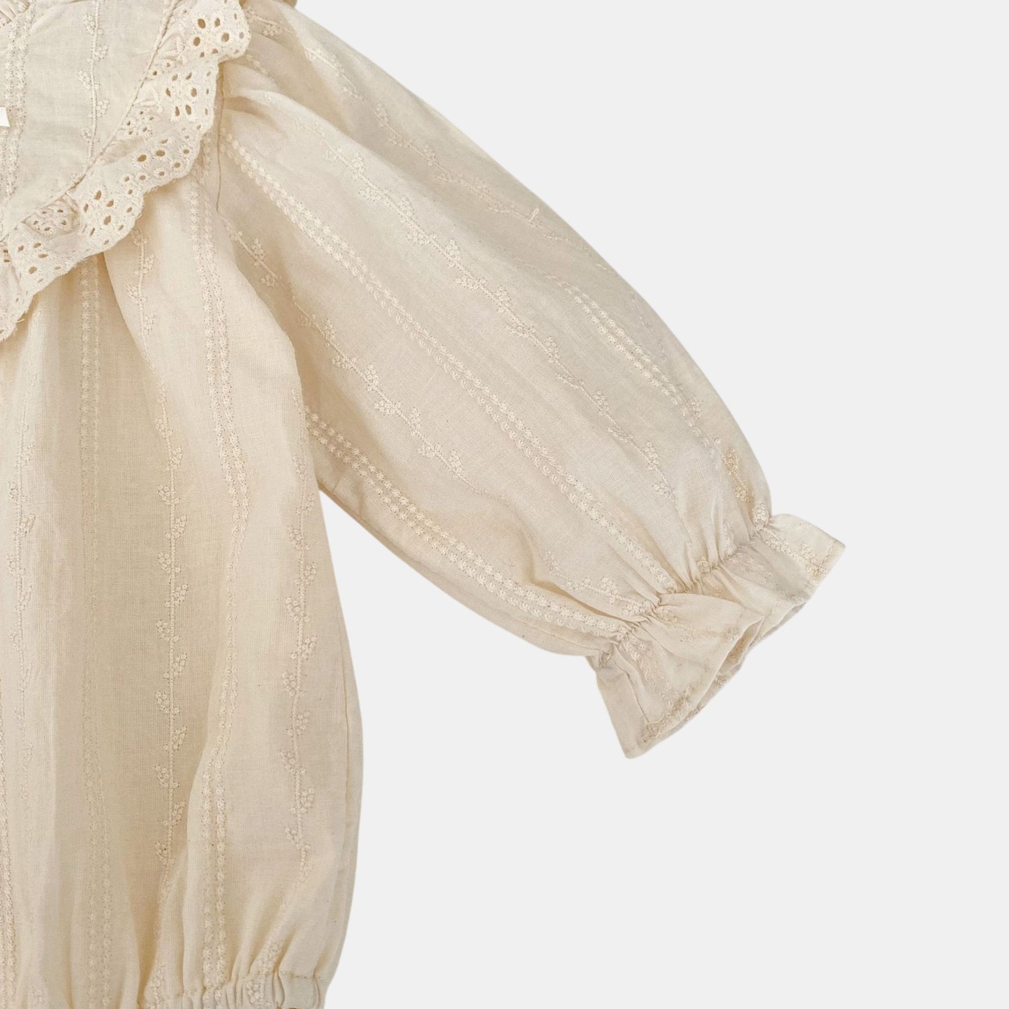 Anya Lace Cotton Romper (3m-24m)