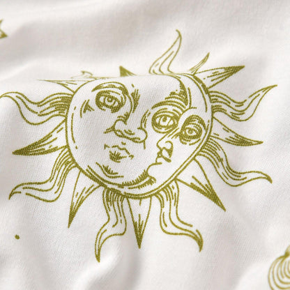 Apollo Sun GOTS Organic Cotton Baby Sleepsuit - Sun Detail - Bambisserie