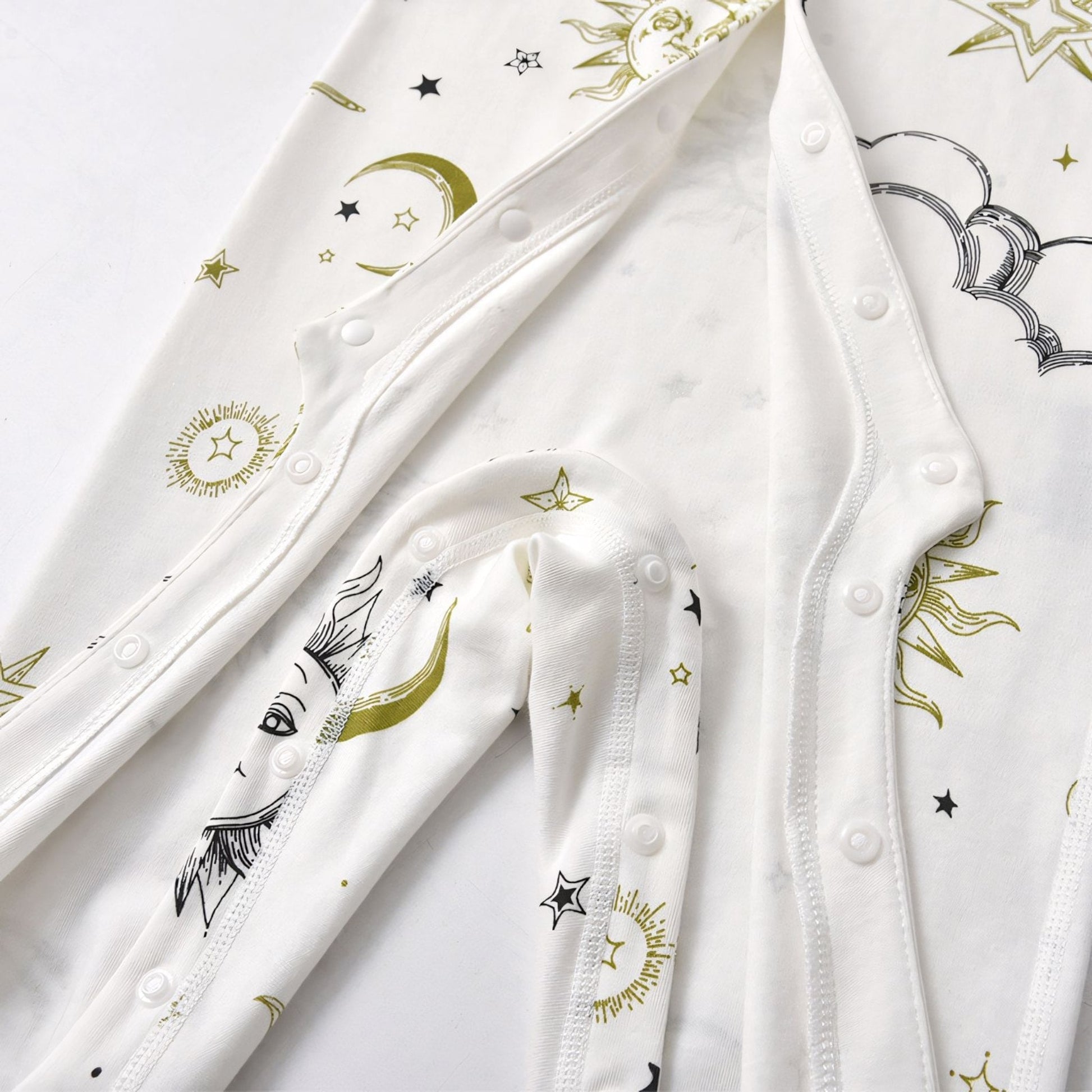 Apollo Sun GOTS Organic Cotton Baby Sleepsuit - Front Opening - Bambisserie