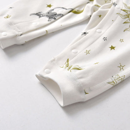 Apollo Sun GOTS Organic Cotton Baby Sleepsuit - Leg Detail - Bambisserie