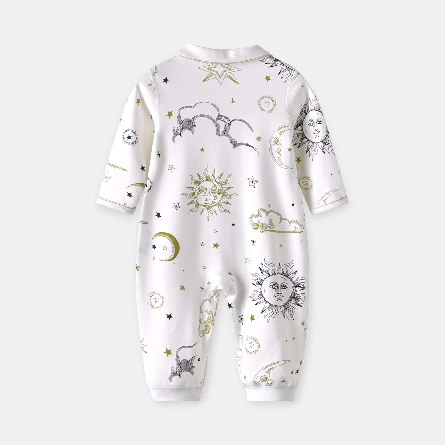 Apollo Sun GOTS Organic Cotton Baby Sleepsuit - Back - Bambisserie