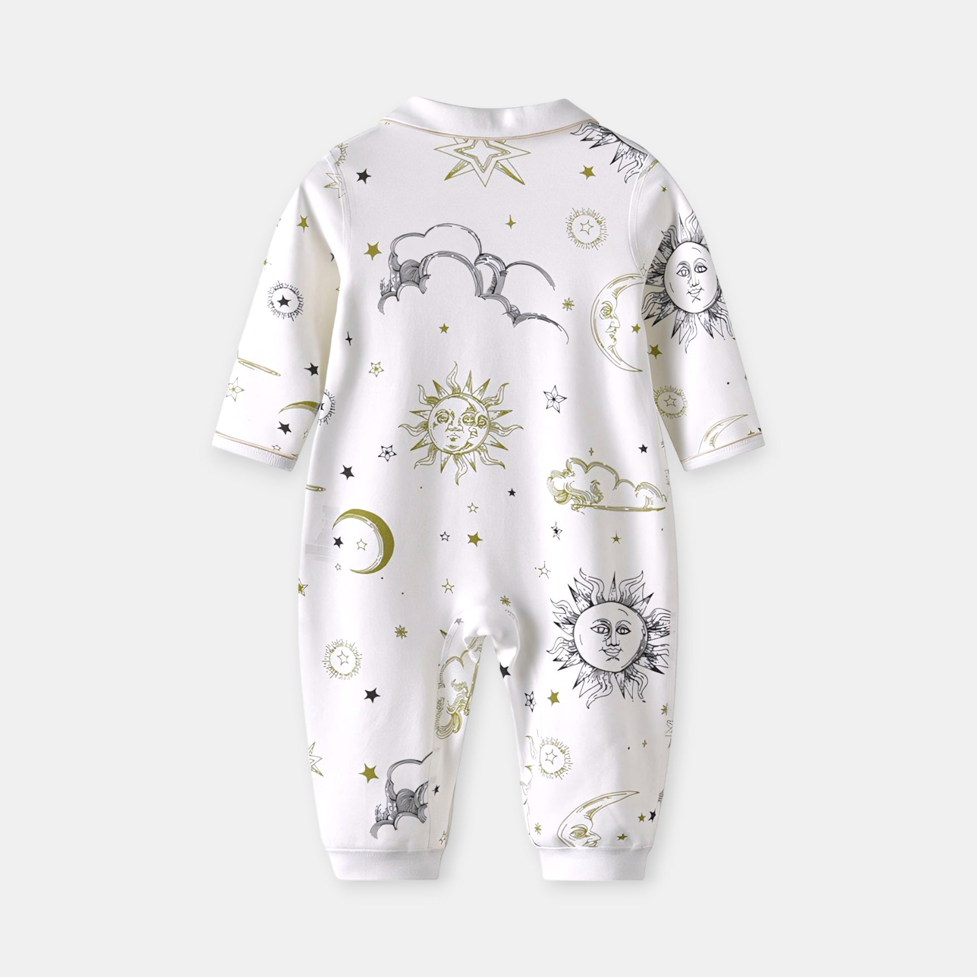 Apollo Sun GOTS Organic Cotton Baby Sleepsuit - Back - Bambisserie
