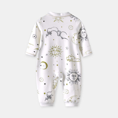 Apollo Sun GOTS Organic Cotton Baby Sleepsuit - Back - Bambisserie