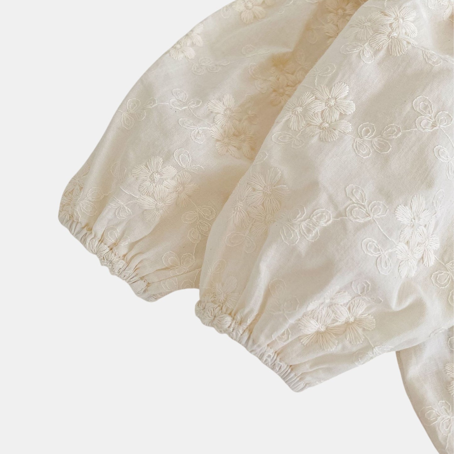 Arabella Floral Lace Cotton Romper (3m-24m)