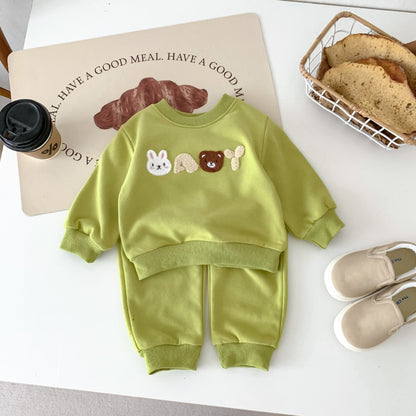 Baby Besties Cotton Lounge Set, Green (3m-3yrs)