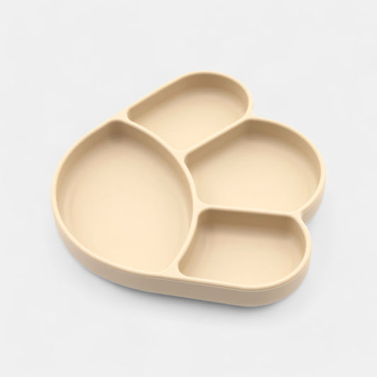 Silicone Paw Suction Plate, Milk Tea - Bambisserie