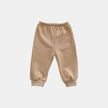 Bear Collar Cotton Lounge Set, Khaki (6m-4yrs)