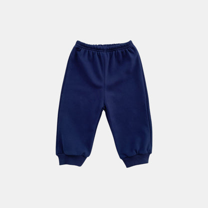 Bear Collar Cotton Lounge Set, Navy (6m-4yrs)