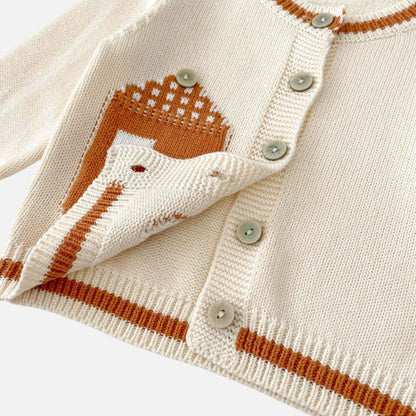 Bear House Cotton Knit Cardigan (3m-3yrs)