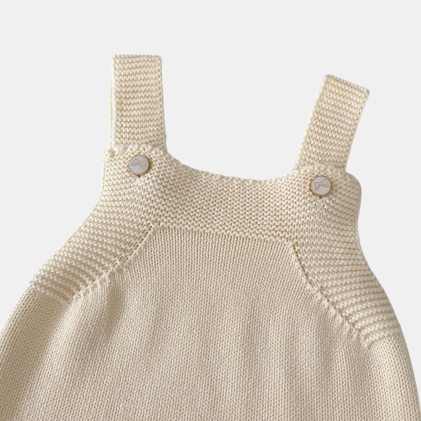 Bebe Ruffle Knit Romper - Cream (3m-3yrs)