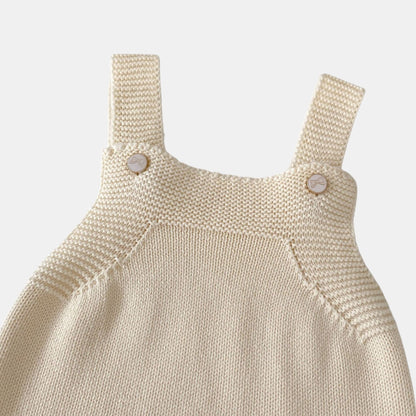 Bebe Ruffle Knit Romper - Cream (3m-3yrs)