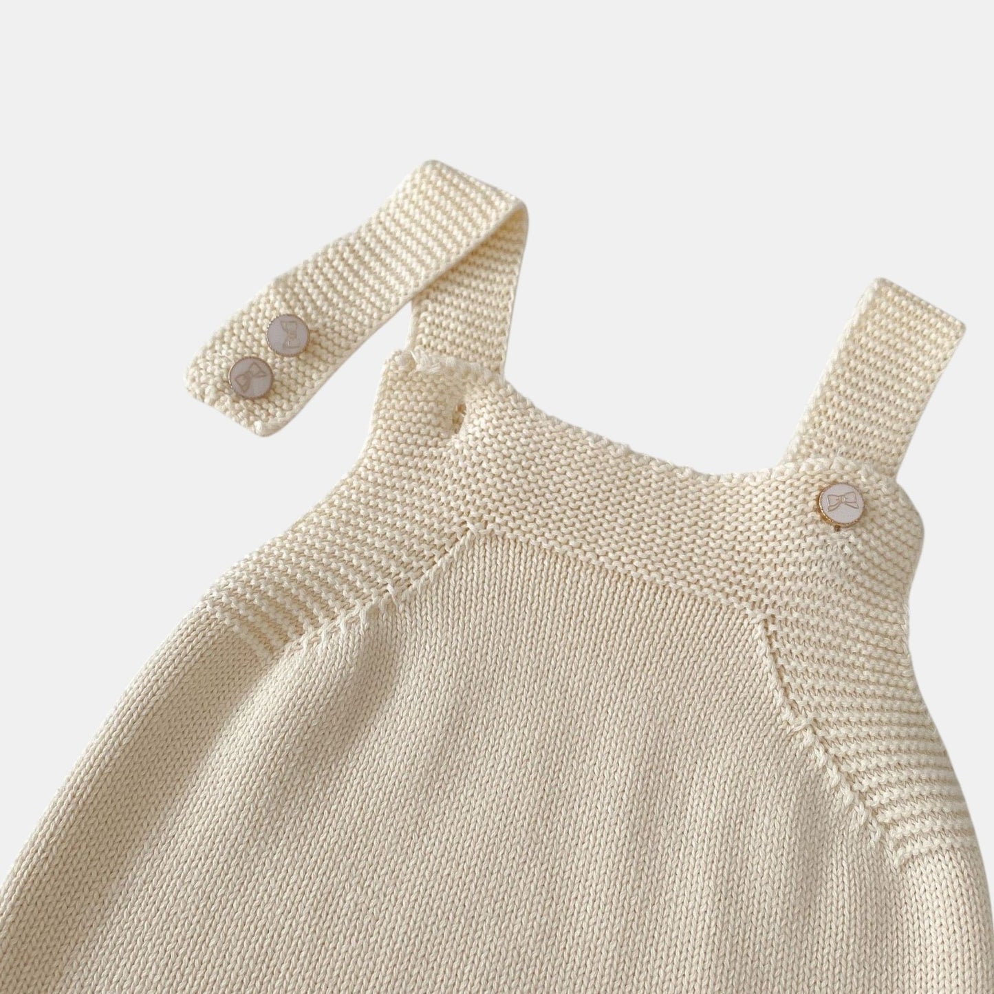 Bebe Ruffle Knit Romper - Cream (3m-3yrs)