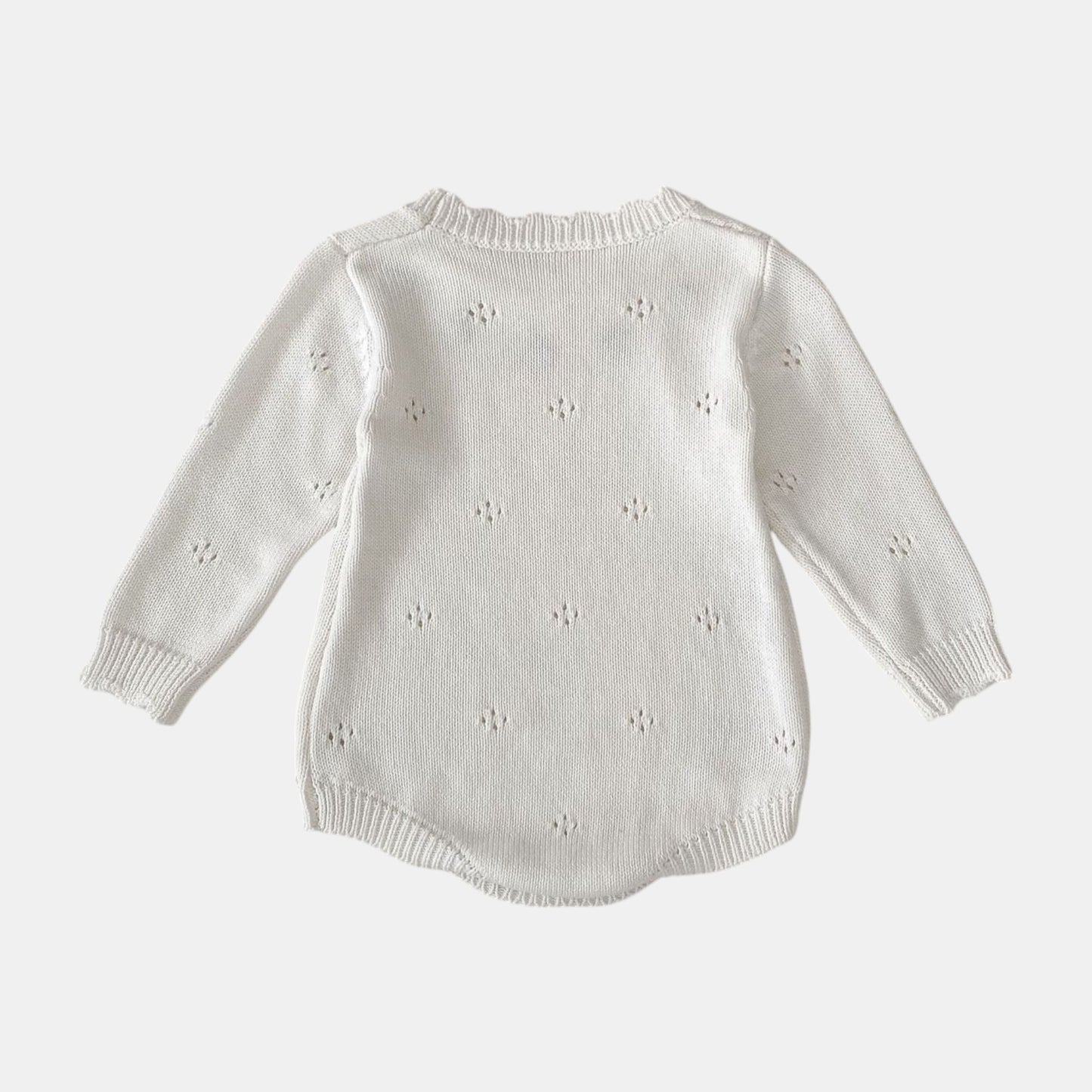 Berry Cotton Knit Romper (3m-24m)