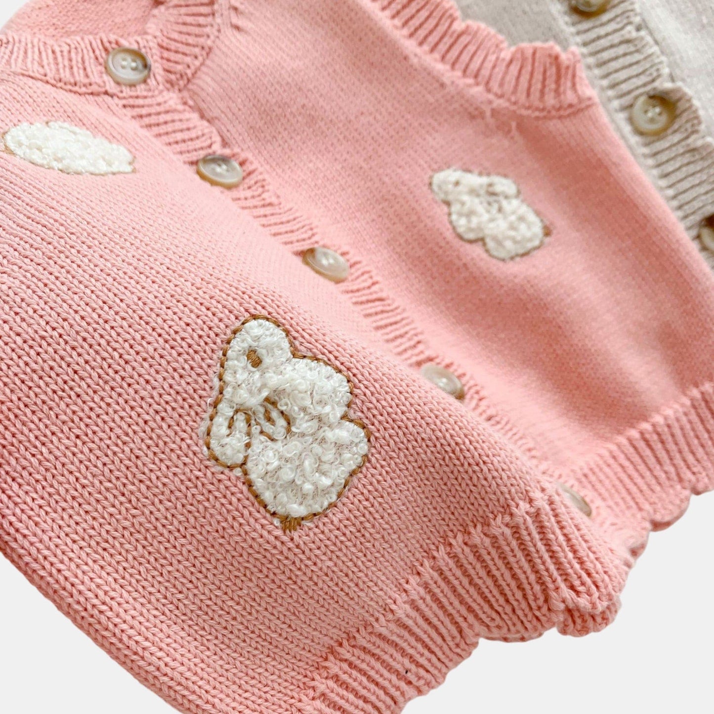 Binky Bunny Cotton Knit Vest, Pink (3m-3yrs)