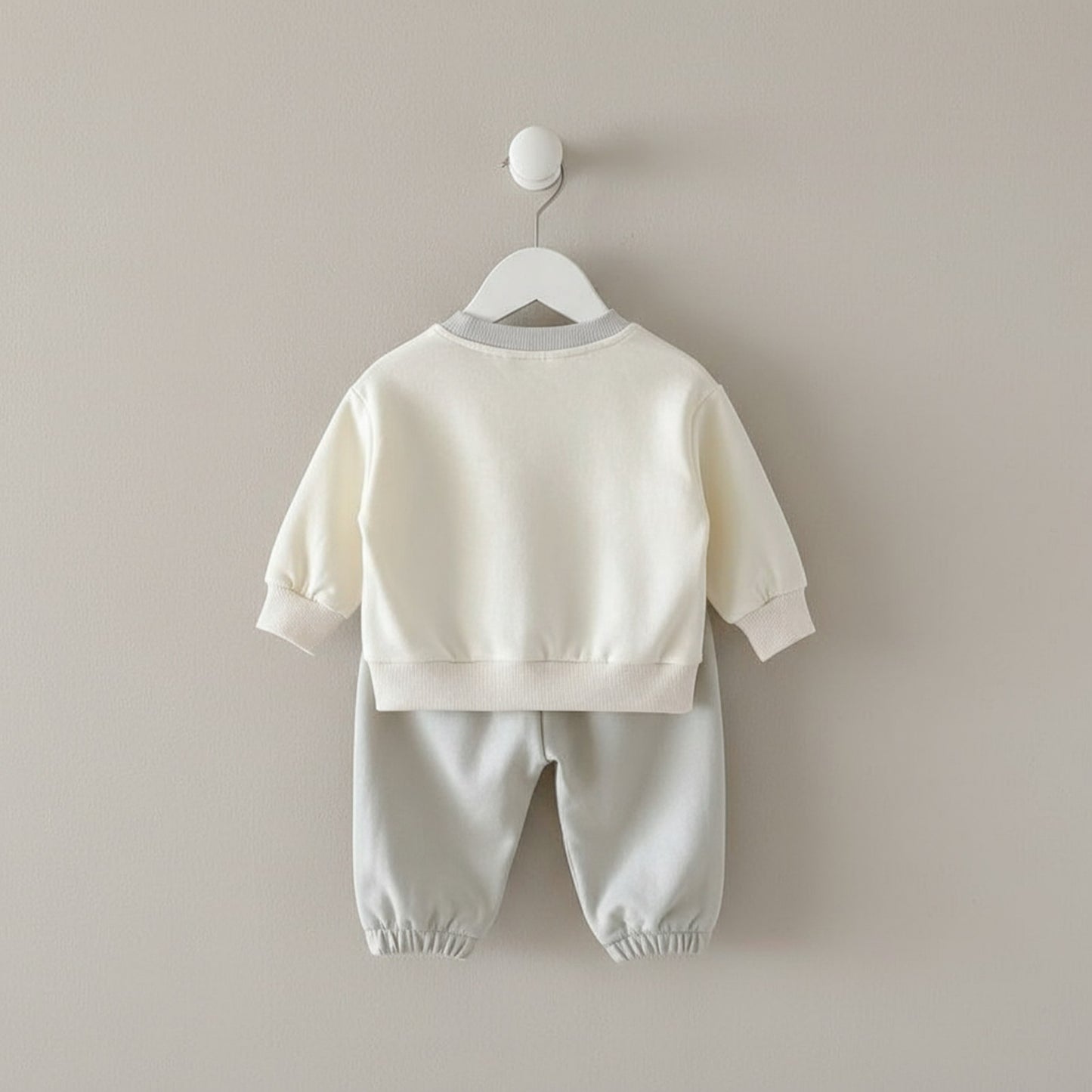 Blossom Bunny Cotton Lounge Set - Cream/Grey (6m-4yrs)