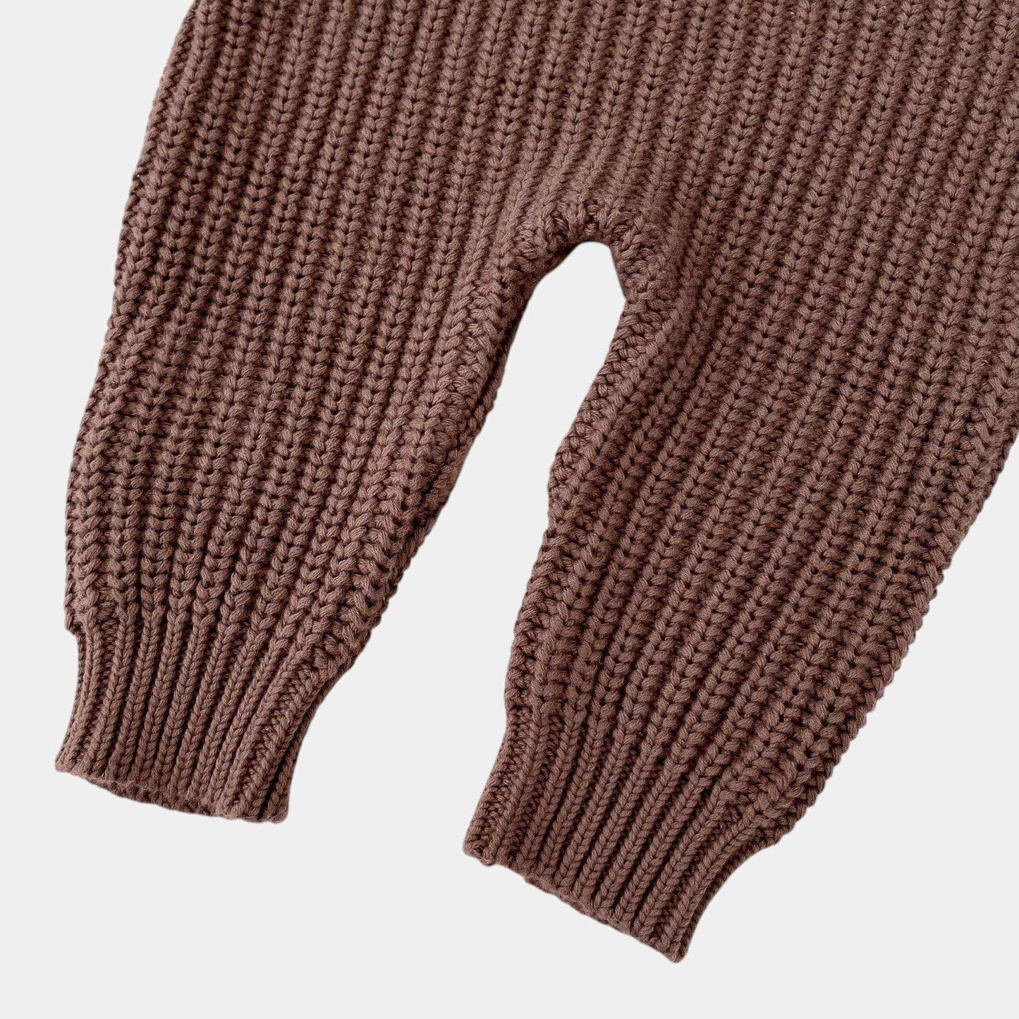 Bruna Cosy Knit Overalls - Brown (3m-3yrs)