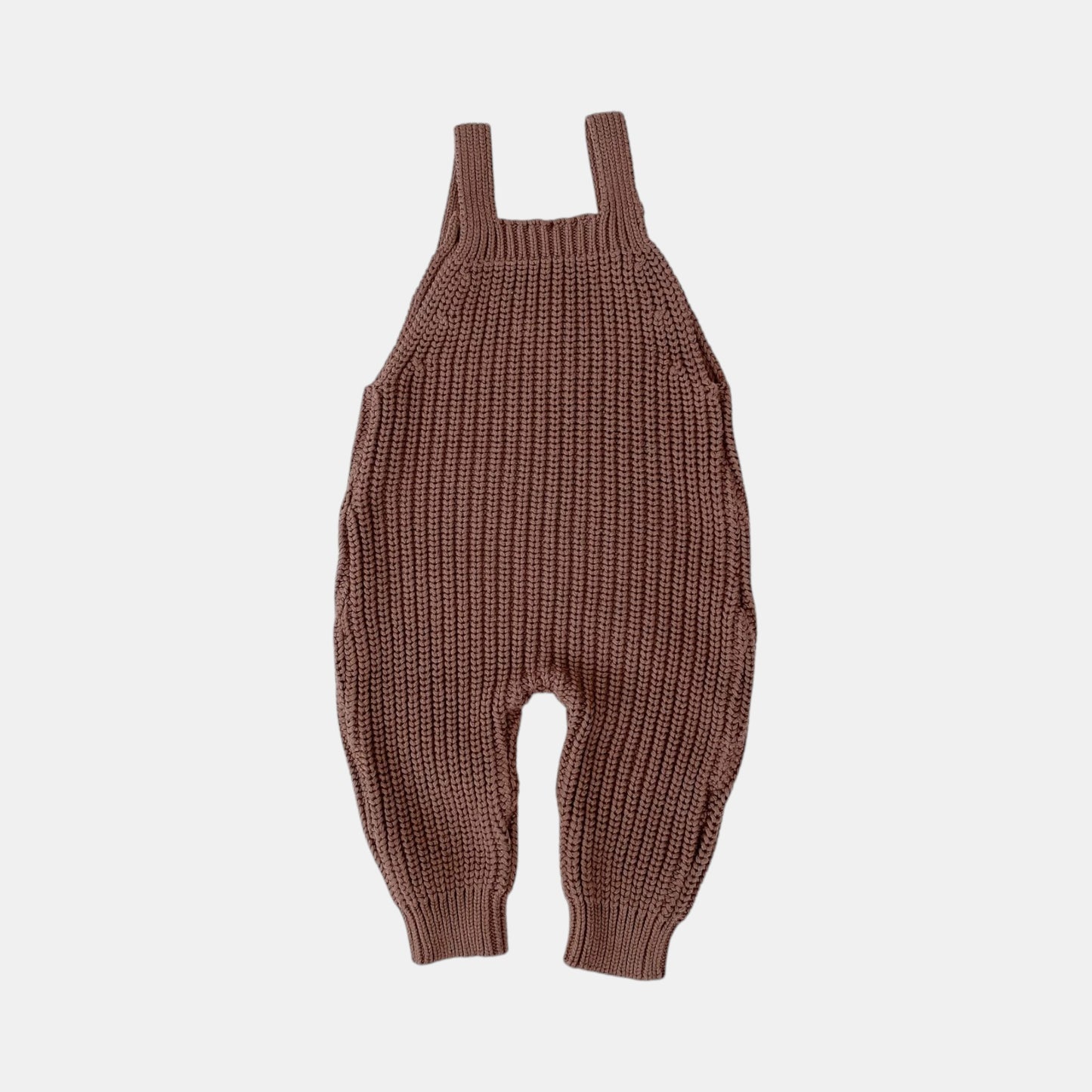 Bruna Cosy Knit Overalls - Brown (3m-3yrs)