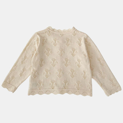 Cady Pointelle Cotton Knit Cardigan (3m-3yrs)