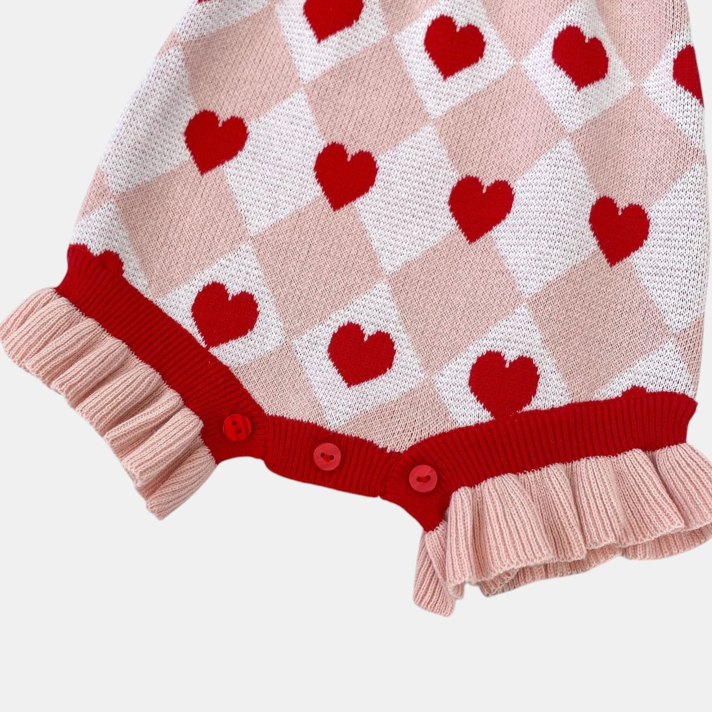 Candy Hearts Cotton Knit Romper (3m-3yrs)