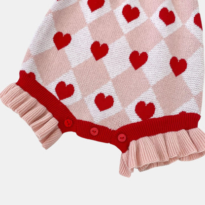 Candy Hearts Cotton Knit Romper (3m-3yrs)
