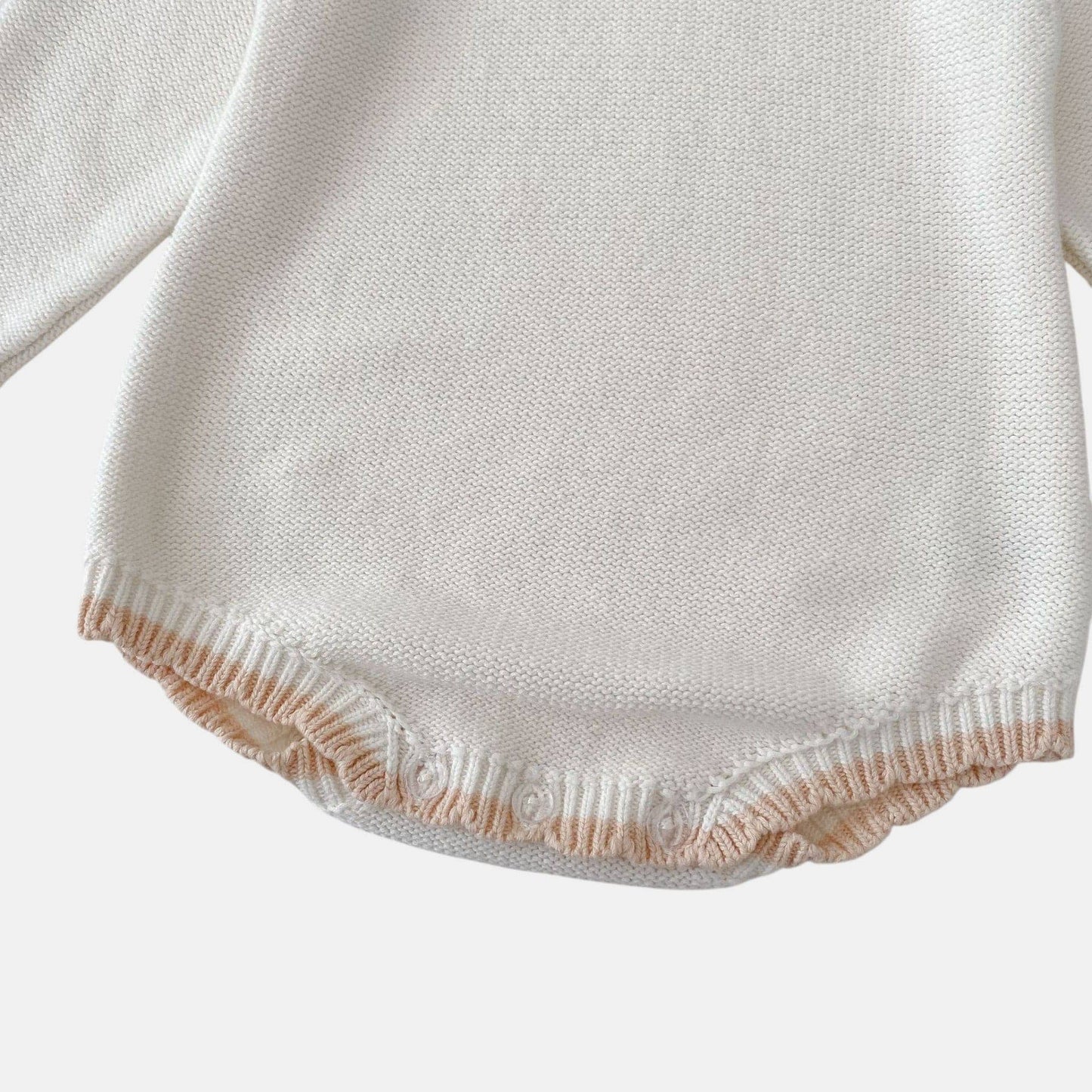 Cara Lace Knit Romper - Ivory (3m-24m)