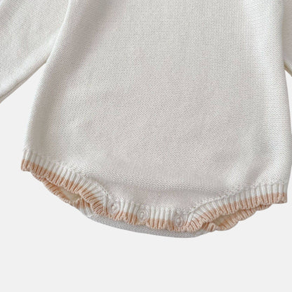 Cara Lace Knit Romper - Ivory (3m-24m)