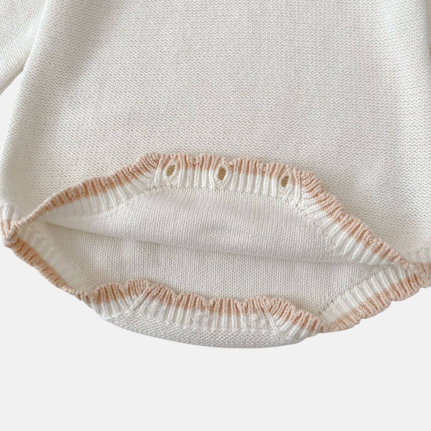 Cara Lace Knit Romper - Ivory (3m-24m)