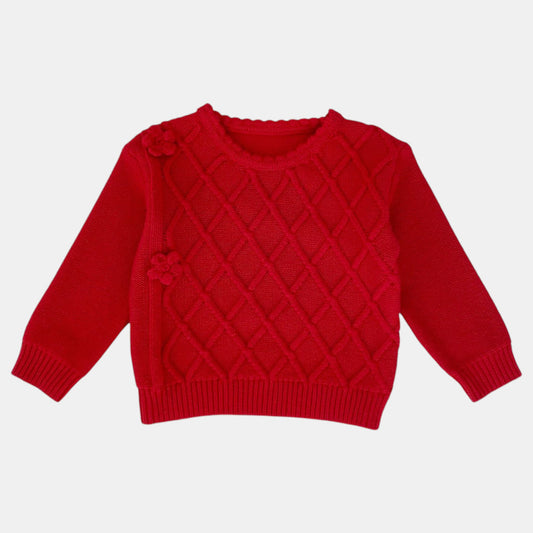 Carmen Lattice Cotton Knit Sweater (3m-3yrs)