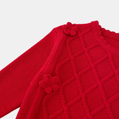 Carmen Lattice Cotton Knit Sweater (3m-3yrs)