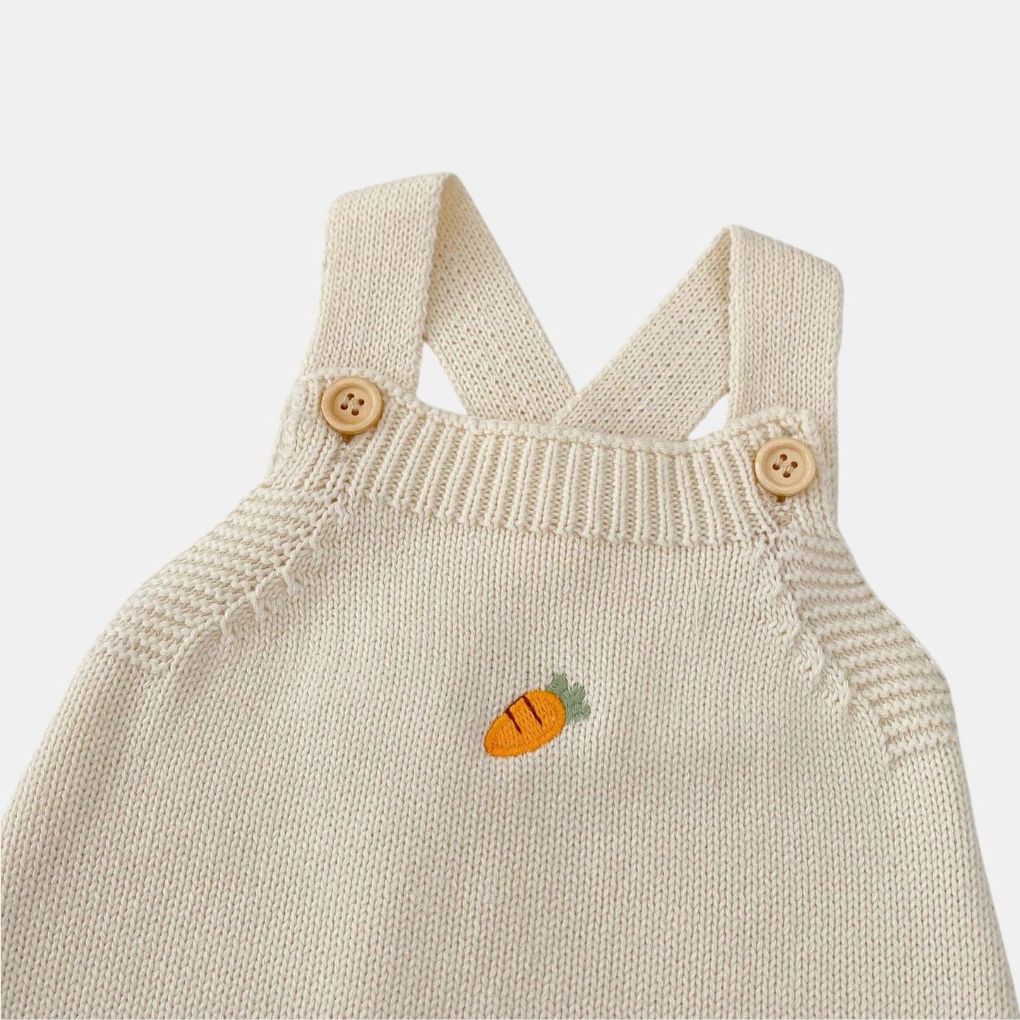 Carrot Patch Cotton Knit Romper (3m-24m)
