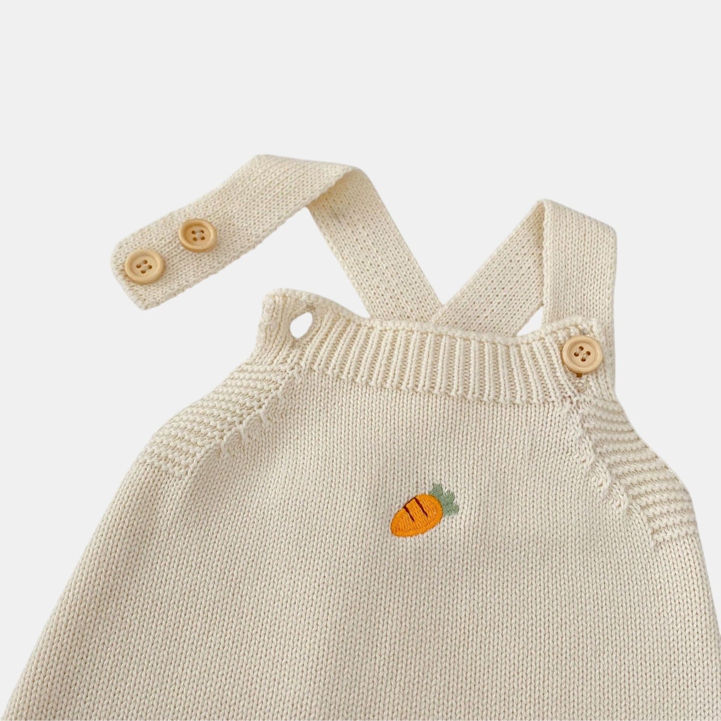 Carrot Patch Cotton Knit Romper (3m-24m)