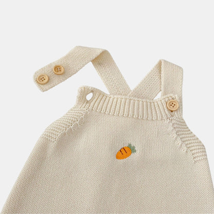 Carrot Patch Cotton Knit Romper (3m-24m)