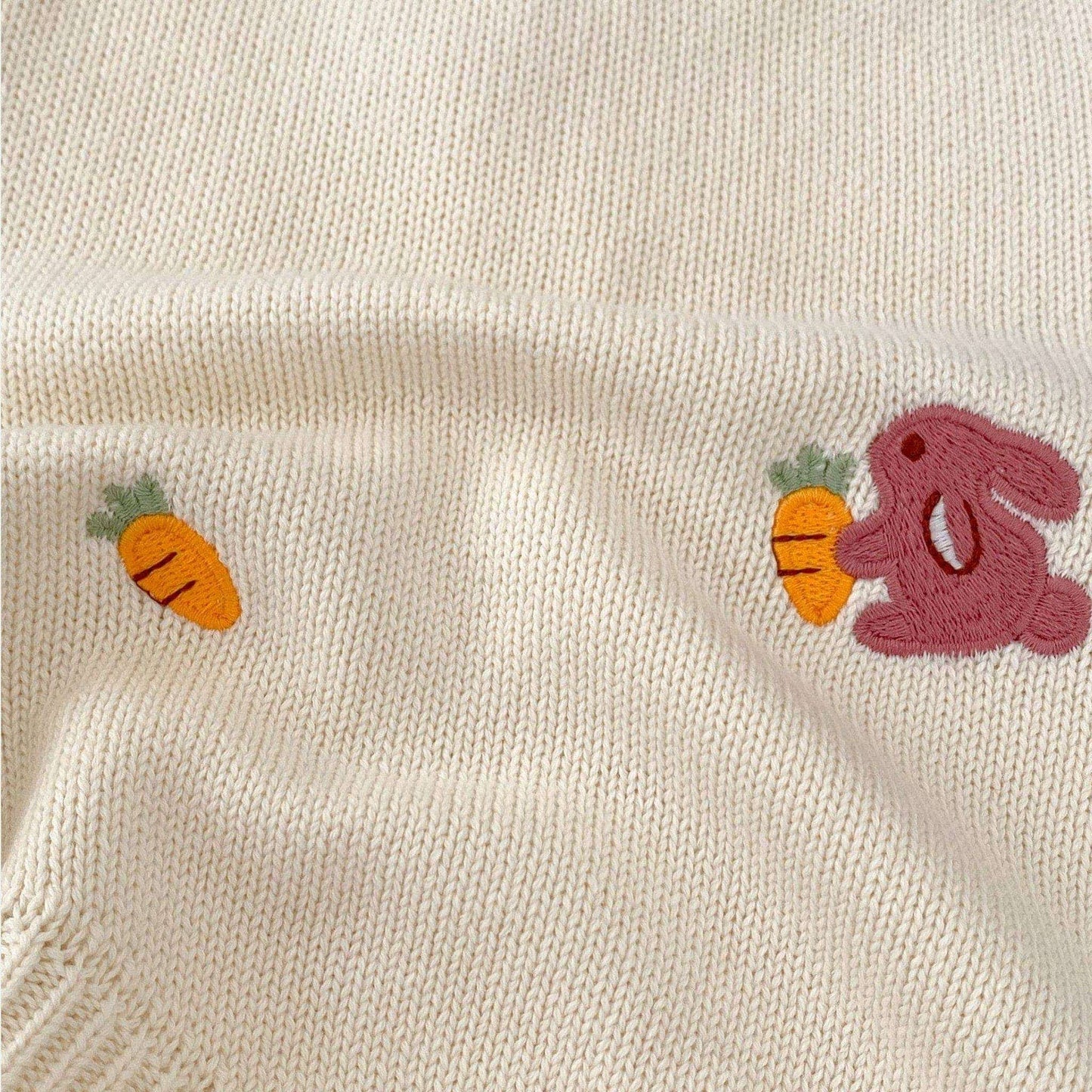 Carrot Patch Cotton Knit Romper (3m-24m)