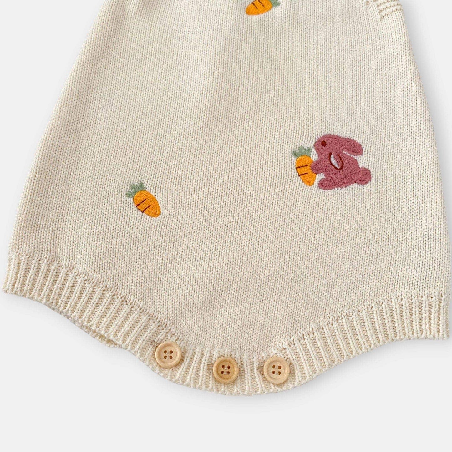 Carrot Patch Cotton Knit Romper (3m-24m)