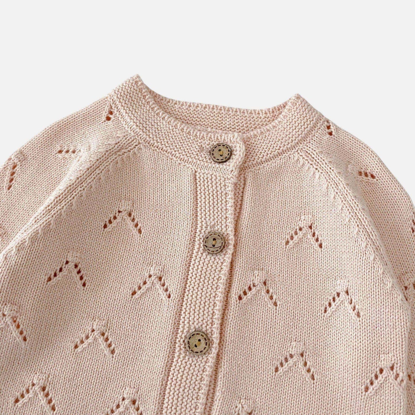 Cece Pointelle Knit Cardigan - Blush Pink (3m-3yrs)