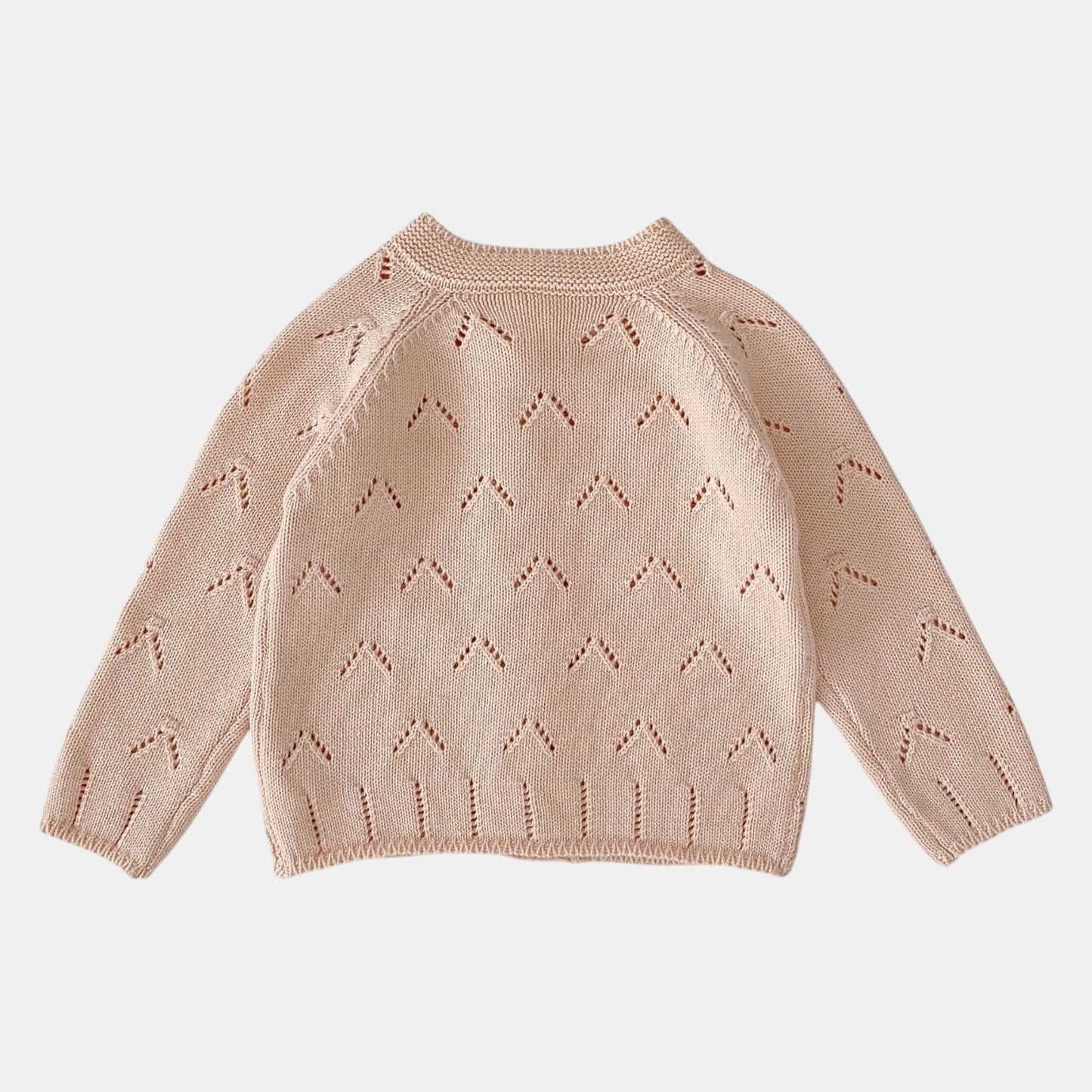 Cece Pointelle Knit Cardigan - Blush Pink (3m-3yrs)