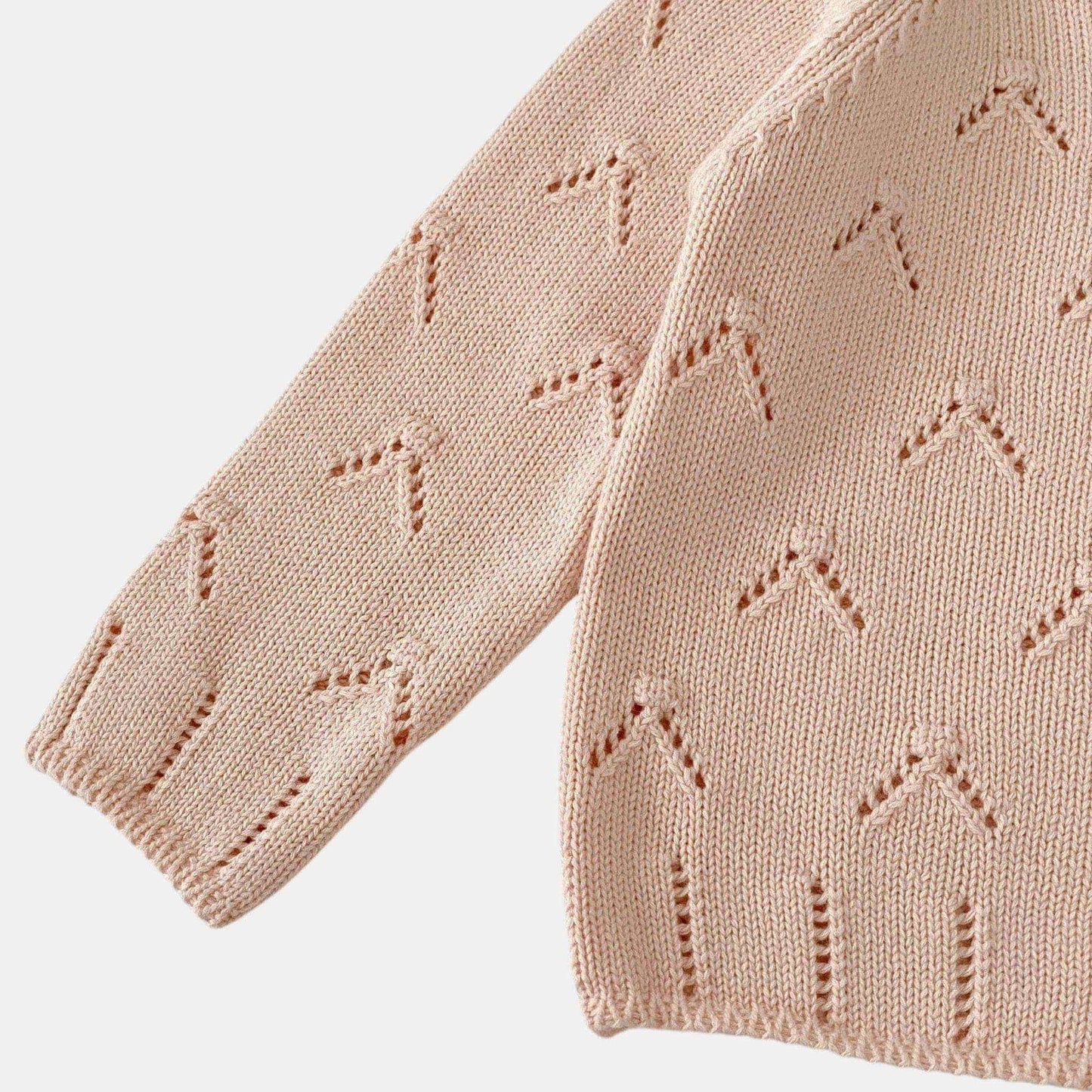 Cece Pointelle Knit Cardigan - Blush Pink (3m-3yrs)