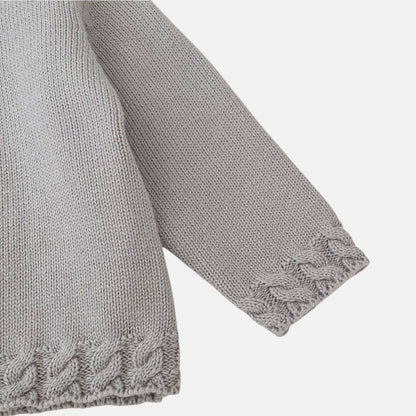 Cendra Grey Cotton Knit Cardigan (3m-3yrs)
