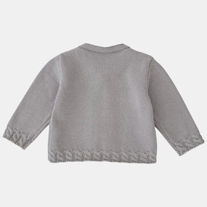 Cendra Grey Cotton Knit Cardigan (3m-3yrs)