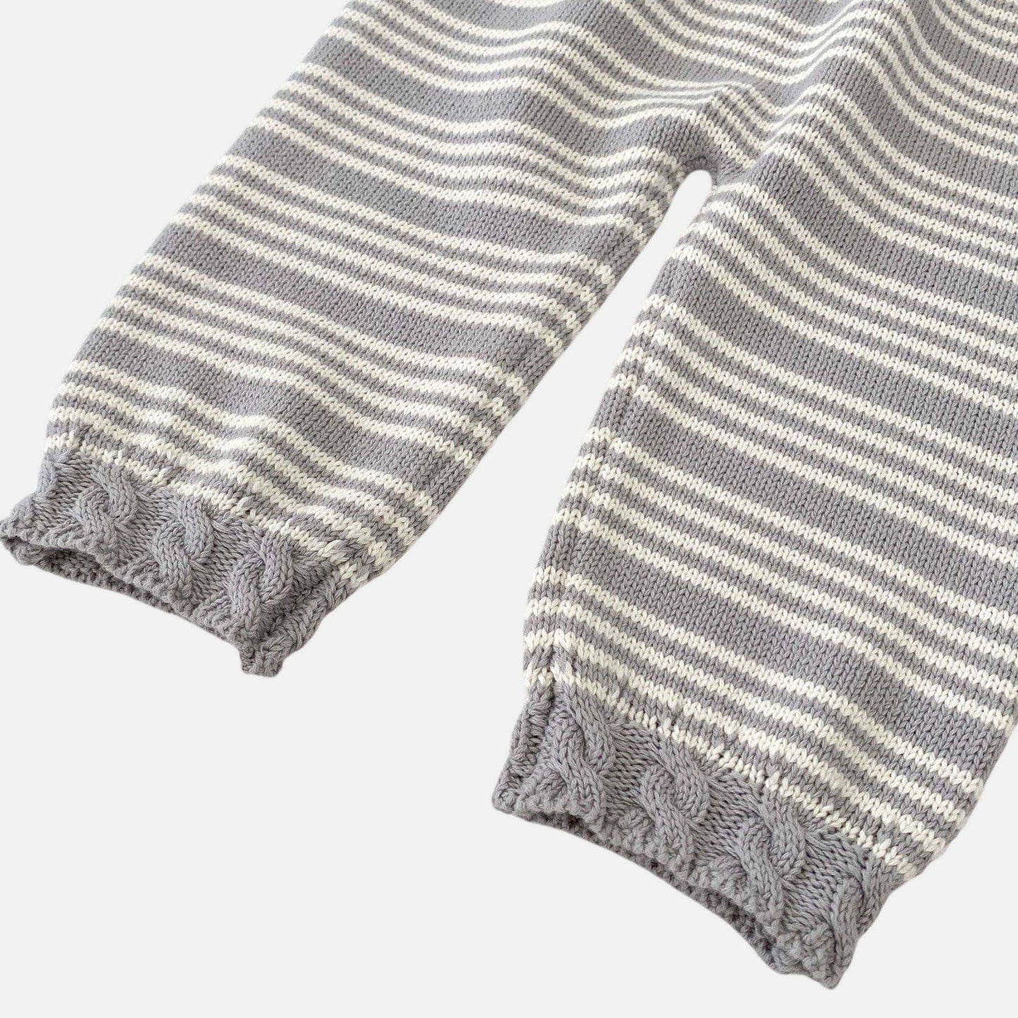 Cendra Grey Cotton Knit Overalls (3m-3yrs)