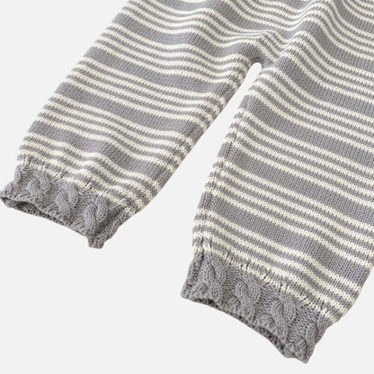 Cendra Grey Cotton Knit Overalls (3m-3yrs)