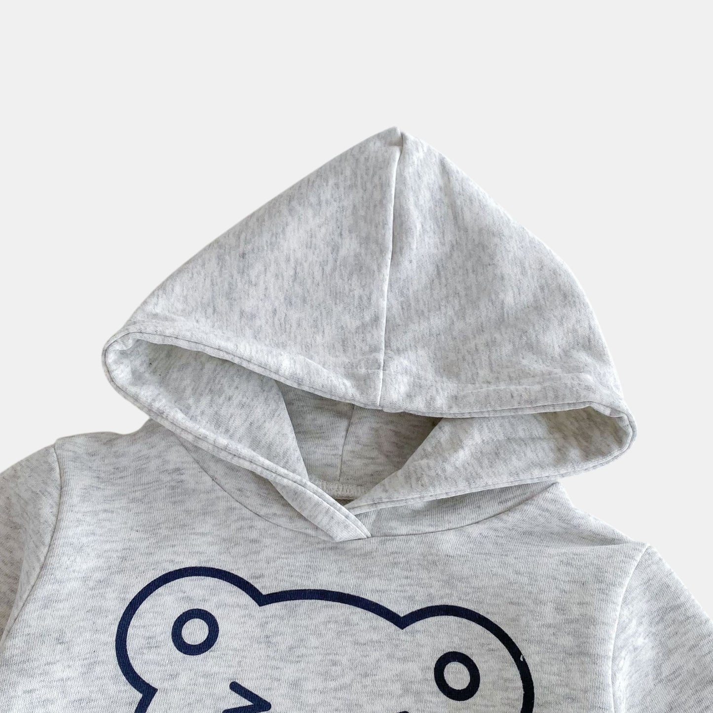Cheeky Bear Cotton Hoodie Set, Grey (6m-4yrs)