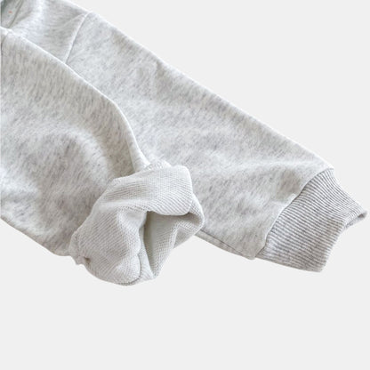 Cheeky Bear Cotton Hoodie Set, Grey (6m-4yrs)