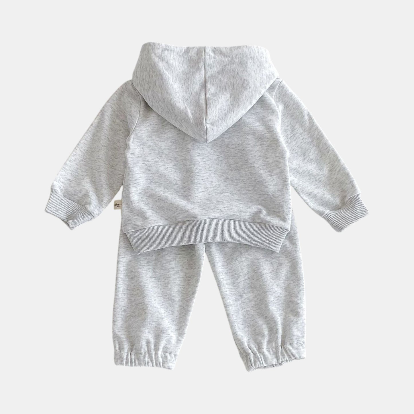 Cheeky Bear Cotton Hoodie Set, Grey (6m-4yrs)