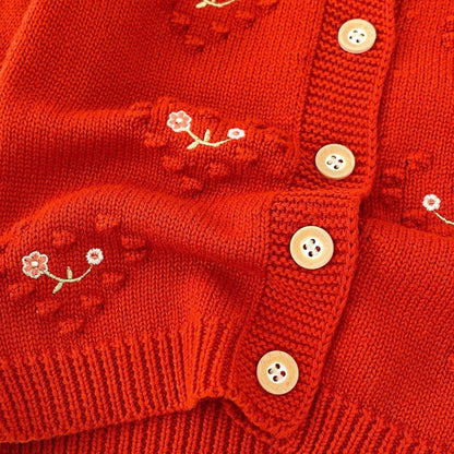 Cherish Heart Cotton Knit Cardigan (3m-3yrs)