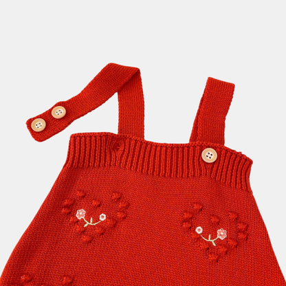 Cherish Heart Cotton Knit Romper (3m-3yrs)