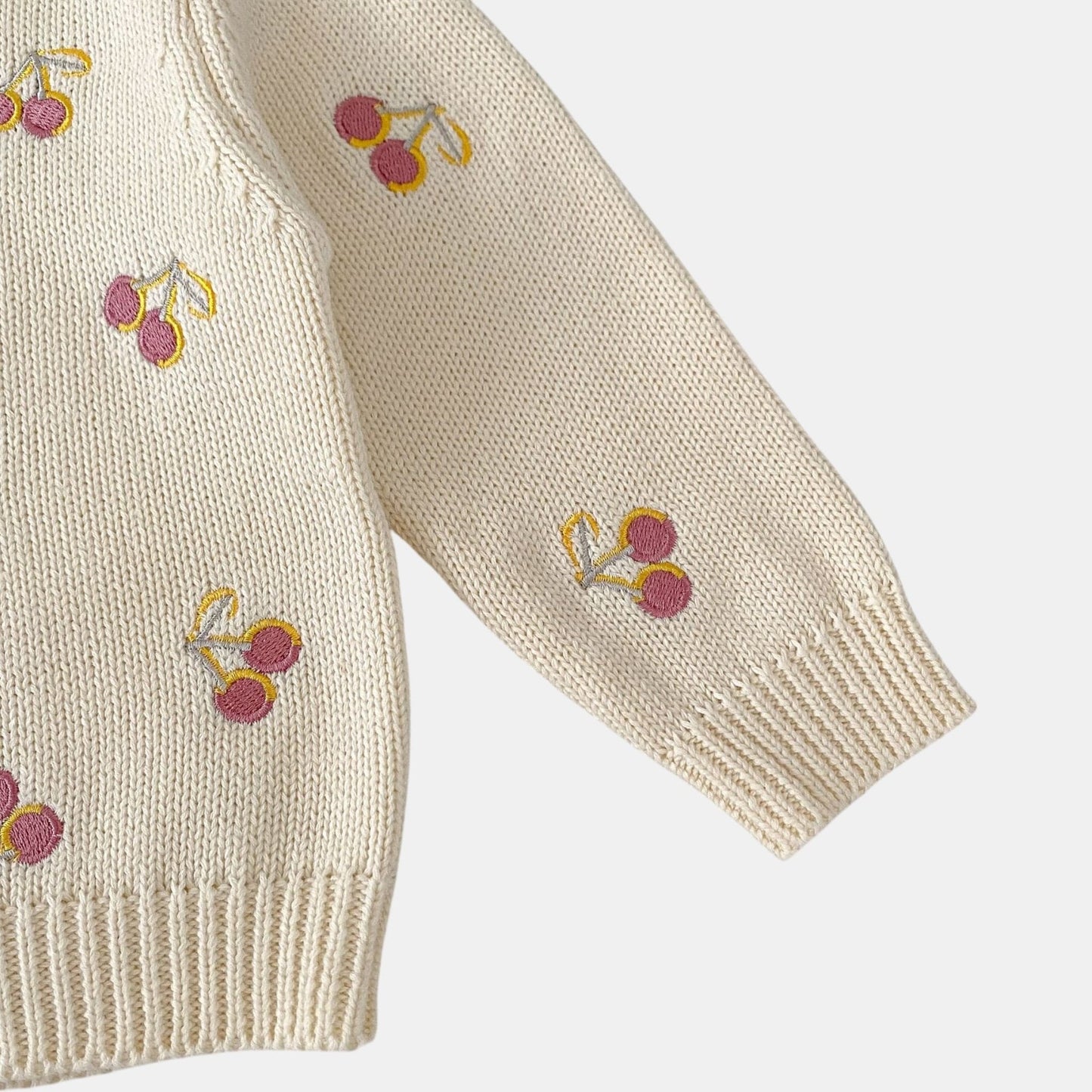 Cherry Bonbon Cotton Knit Cardigan (3m-3yrs)