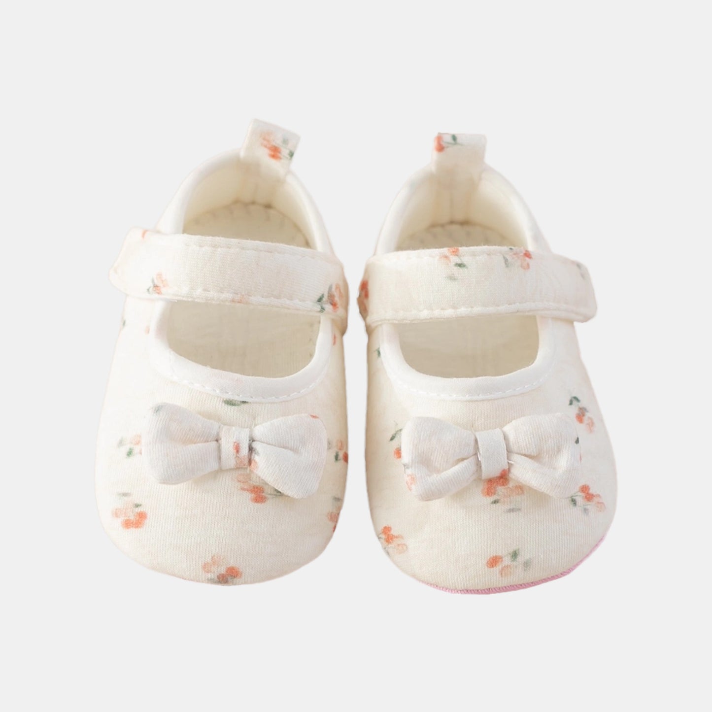 Cherry Bow Cotton Baby Shoes (11-13cm)