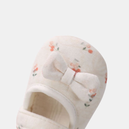 Cherry Bow Cotton Baby Shoes (11-13cm)