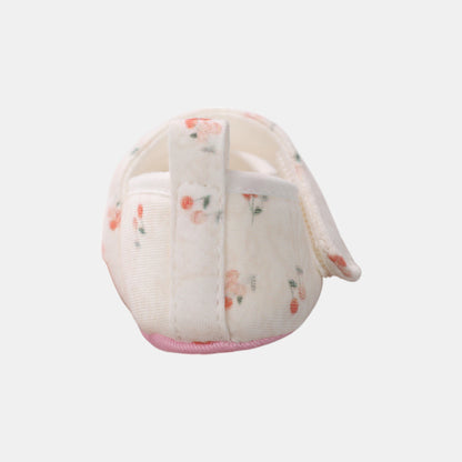 Cherry Bow Cotton Baby Shoes (11-13cm)